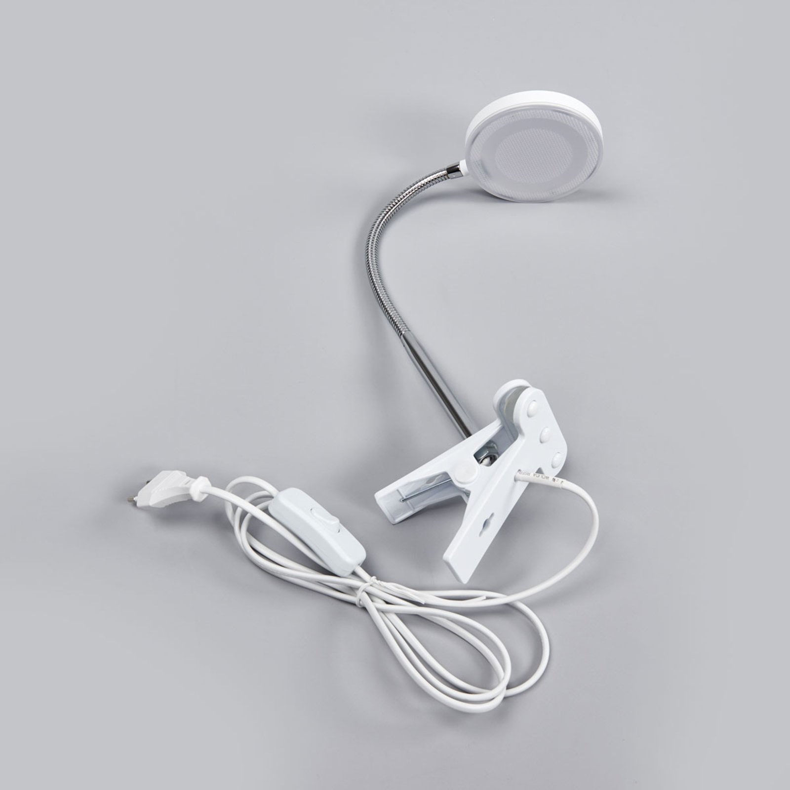 Milow LED Lampe à Clipser Chrome/White - Lindby
