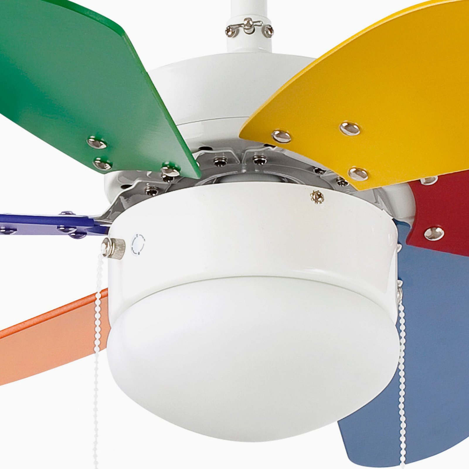 Ventilator tavan Palao cu lampă, multicolor