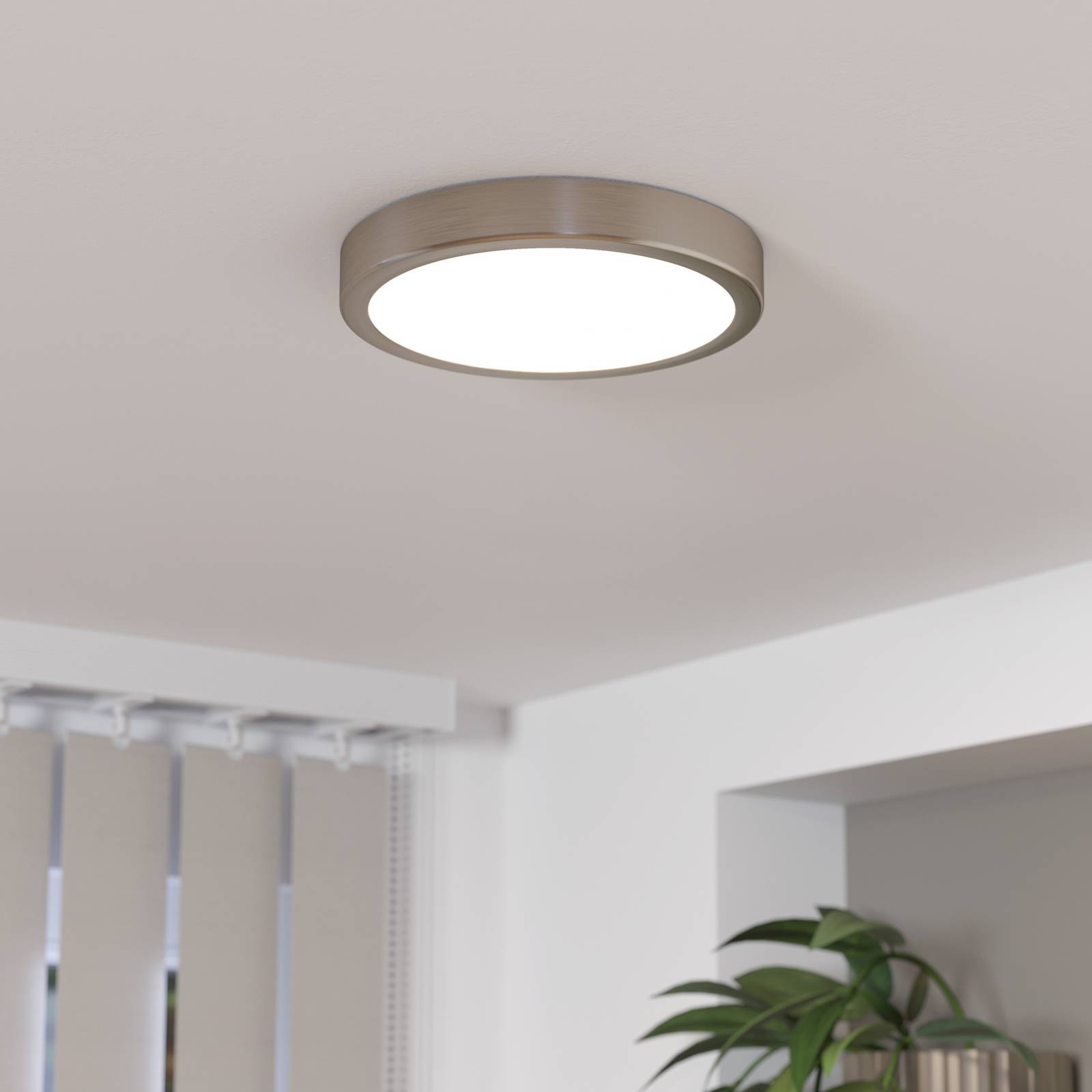 LED-Anbaupanel Fueva 5 IP20 830 nickel Ø21cm günstig online kaufen