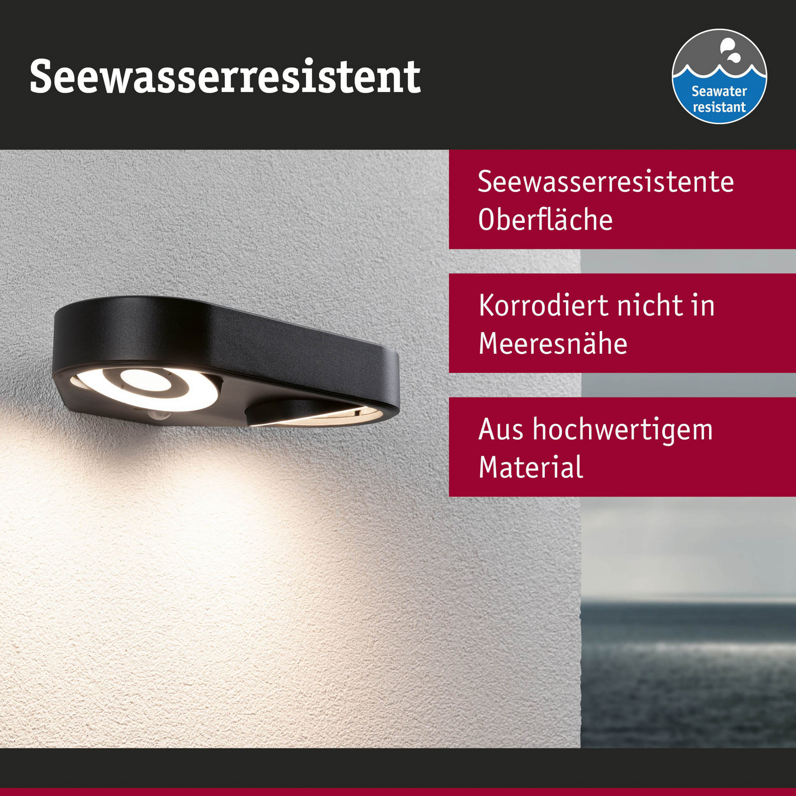 Silma 2 Outdoor Wall Lamp w/Sensor SWR Anthracite - Paulmann