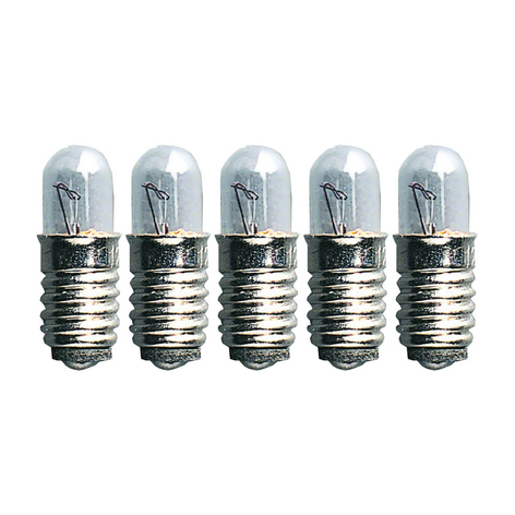 Ersatzlampen E5 0,6W 12V NV-Leuchter 5er, klar