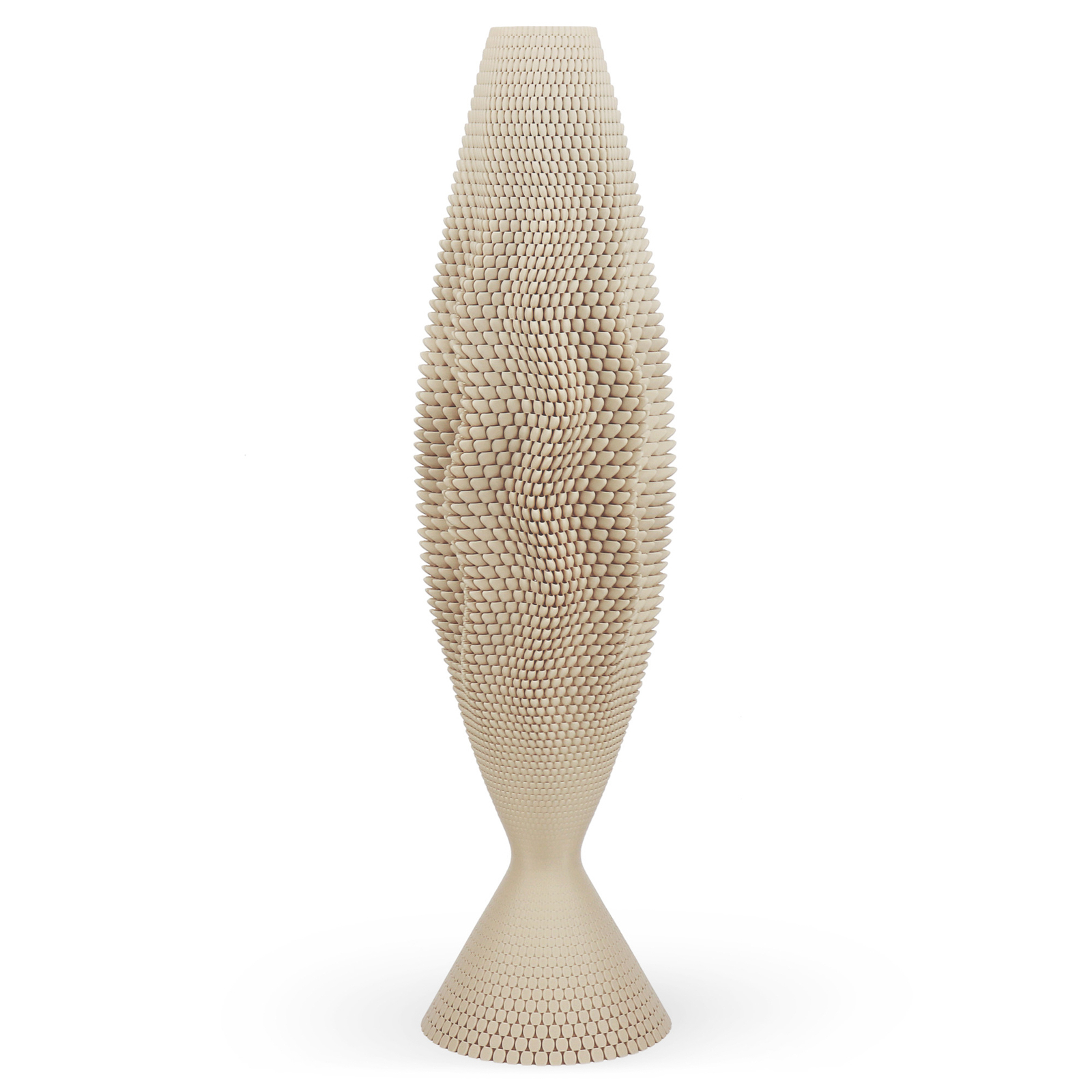 Koral table lamp made of organic material, Lines, 65 cm