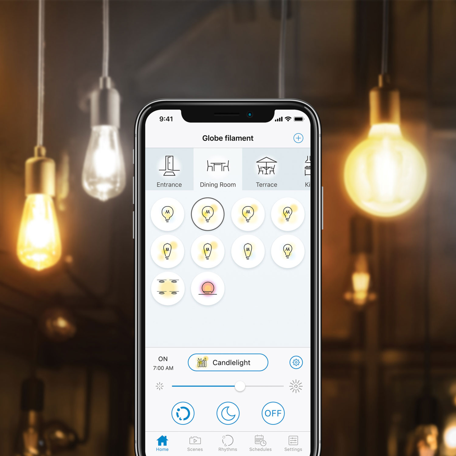 WiZ E27 LED ST64 filament clear 6.5W 2,200-5,500K, E27, 6.5 W, energy efficiency: A+, L: 14 cm