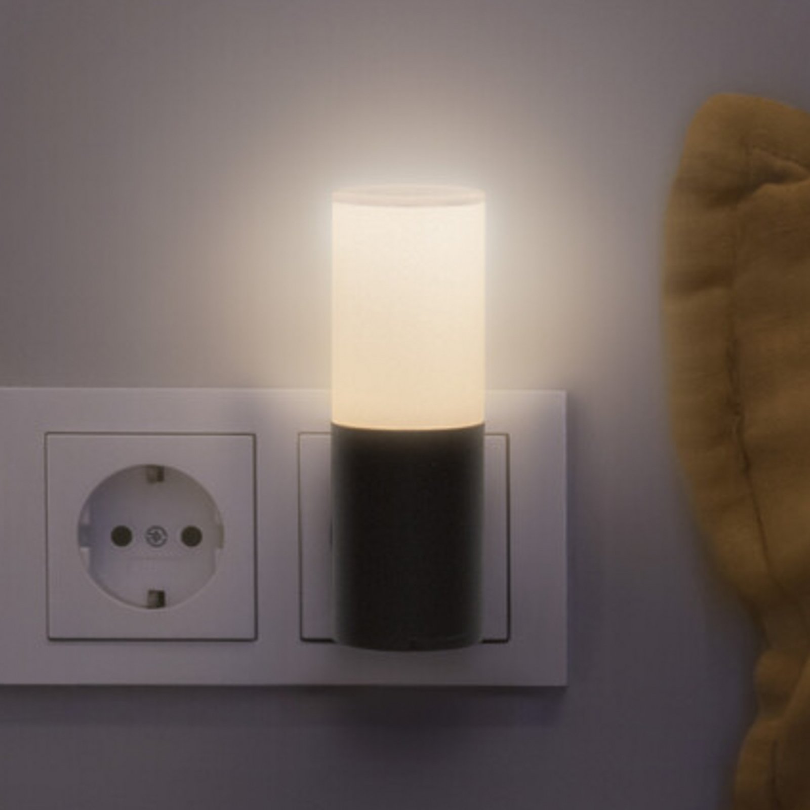 OSRAM LED-Steckdosen-Nachtlicht LUNETTA FLARE schwarz Sensor