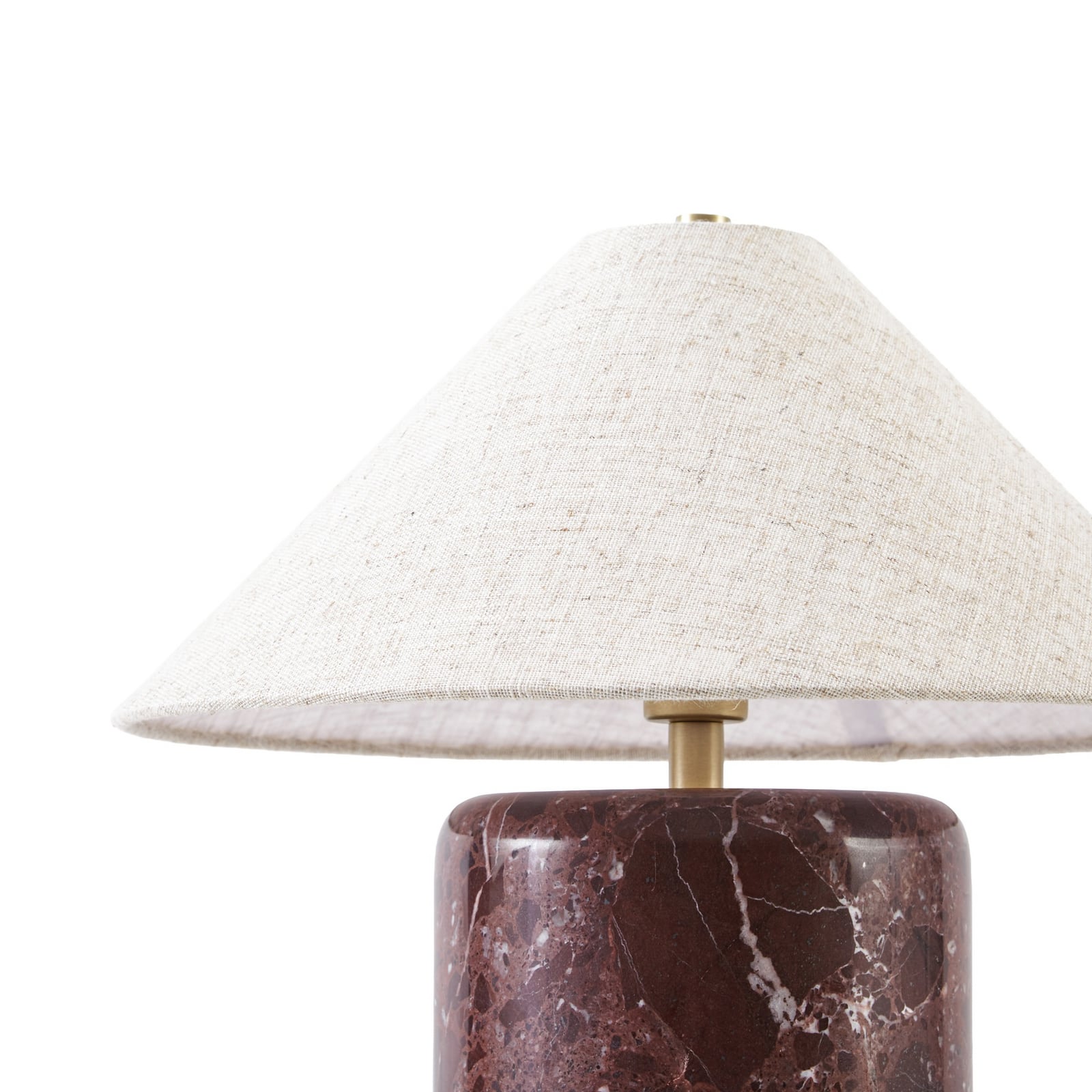 Elodie table lamp, height 32 cm, red/white, marble – NOLA Elodie table lamp, height 32 cm, red/white, marble – NOLA