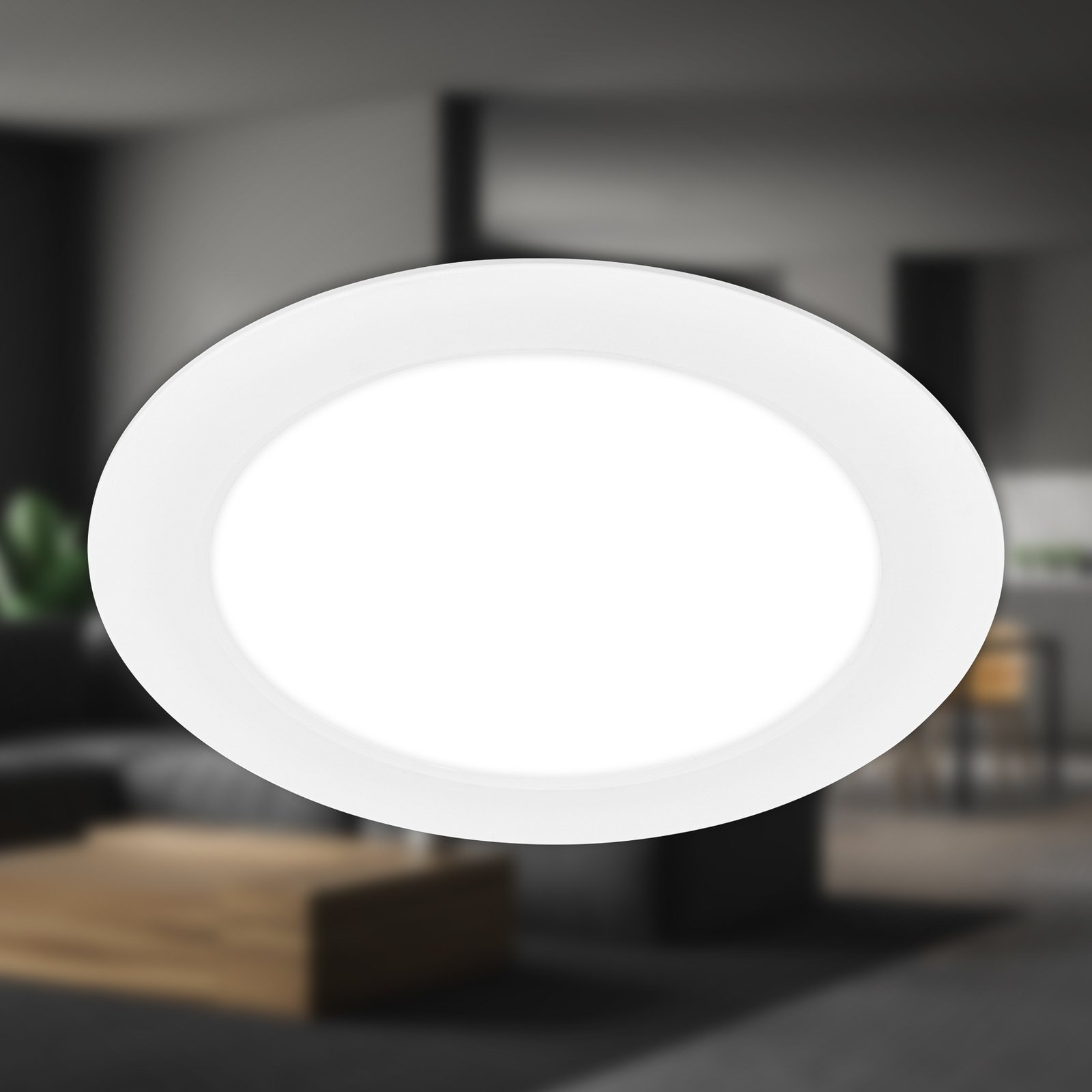 LED recessed light Jeft, Ø 22 cm, white, 4000K, not dimmable