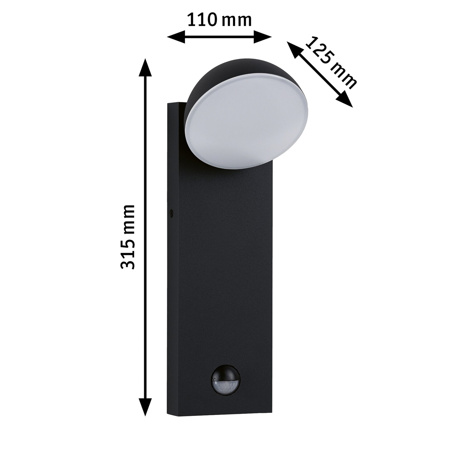 Puka Kültéri Fali Lámpa w/Sensor SWR Antracit - Paulmann
