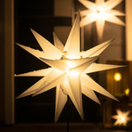 LED star for outdoors, ground spike, Ø 55 cm