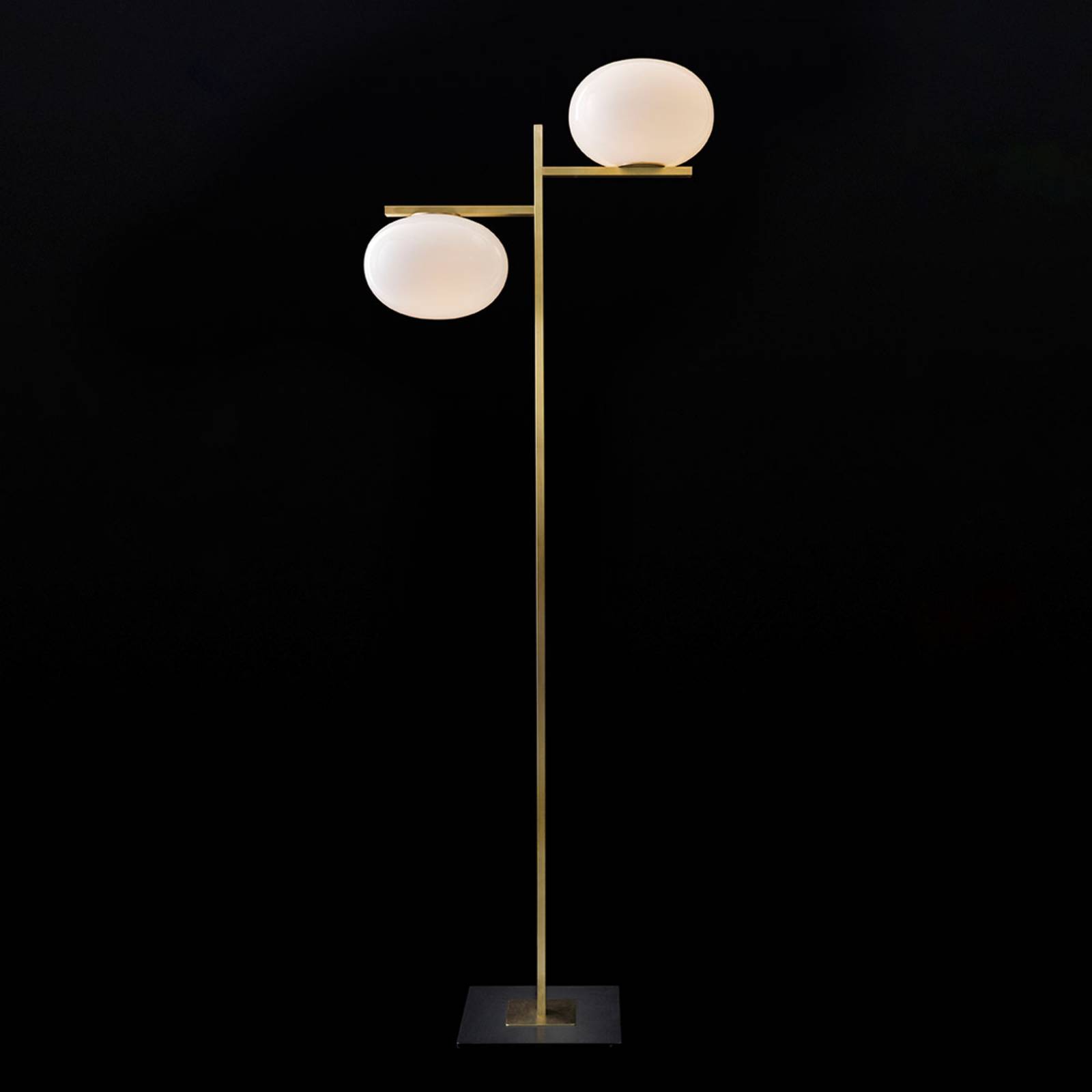 Image of Oluce Alba - lampadaire à deux lampes dimmable 