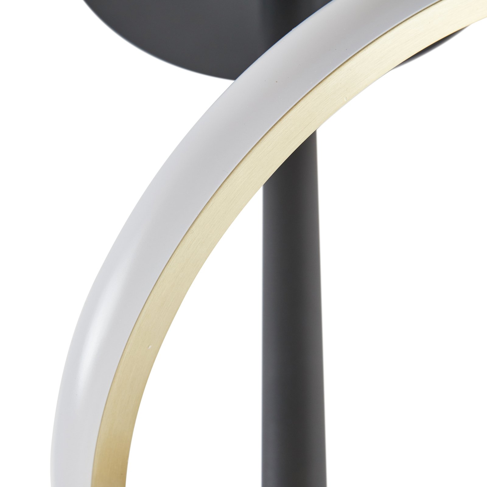Lucande Plafonnier LED Madu, noir, métal, hauteur 75 cm