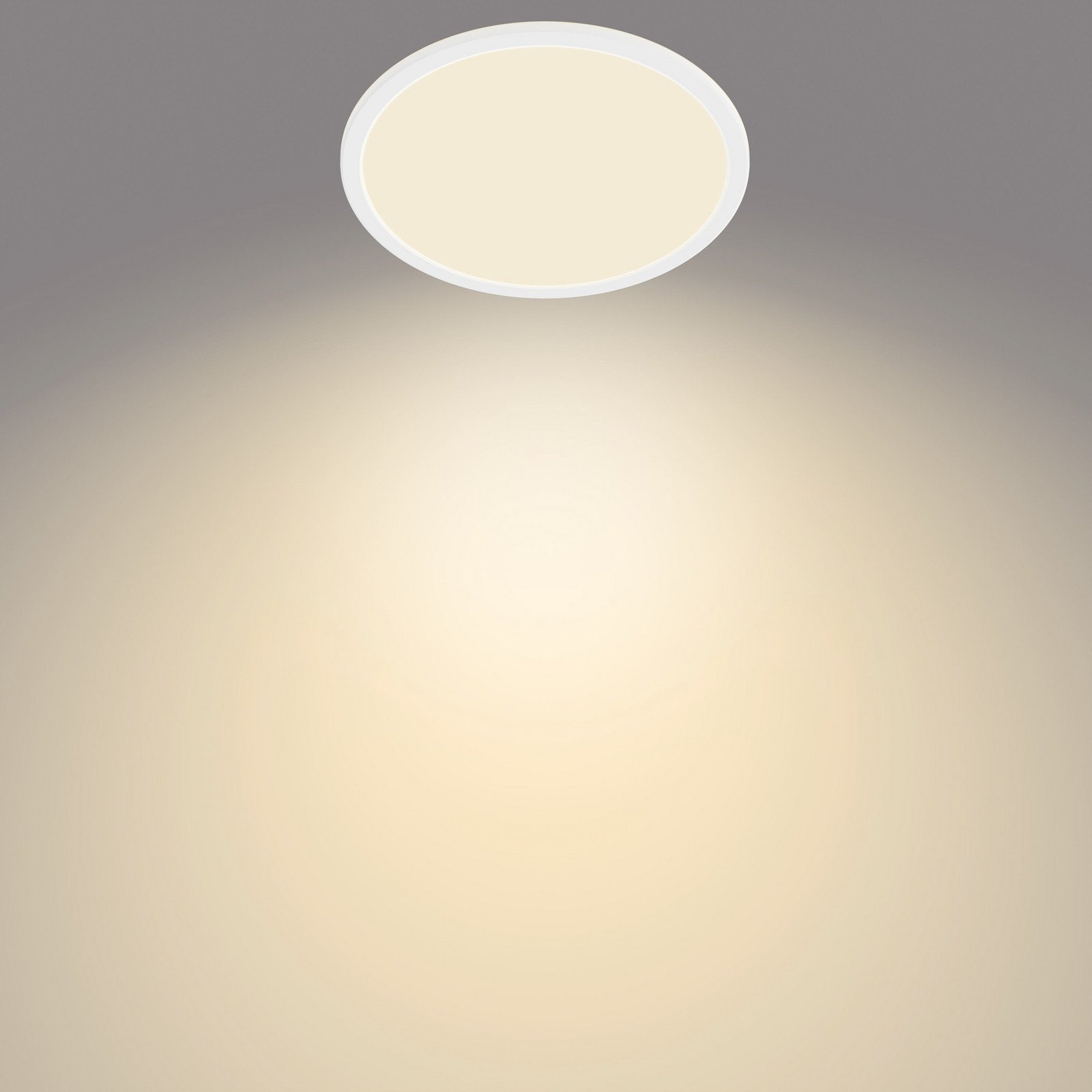 Philips SuperSlim LED IP44 2.700K Ø 245cm alb - Baie - Metal