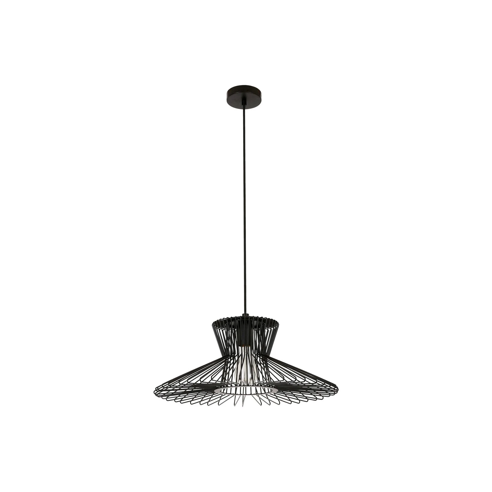 Švyturio pakabinamas šviestuvas "Pheonix Flair", juodas, metalas, Ø 50 cm
