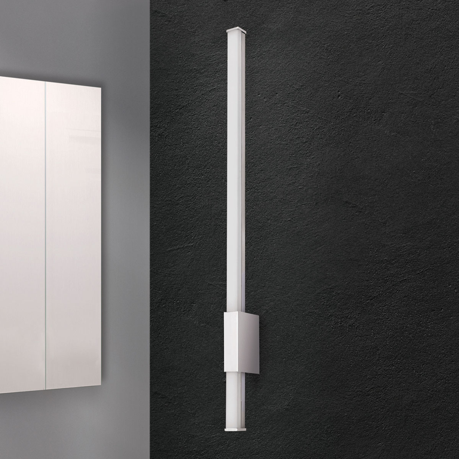 Narrow Argo bathroom wall light with LED, IP44