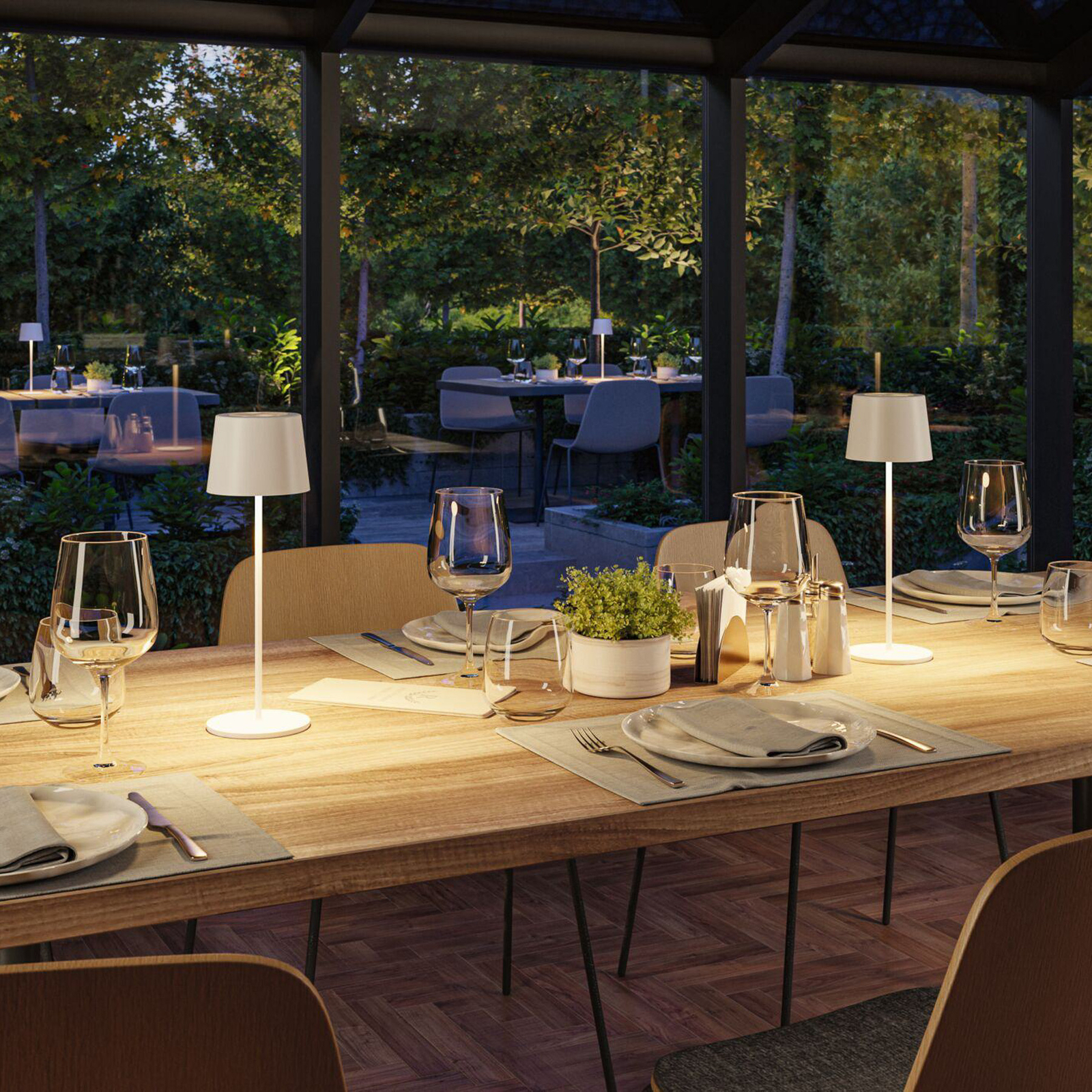 Gilo Portable Table Lamp IP44 Matt White - Paulmann