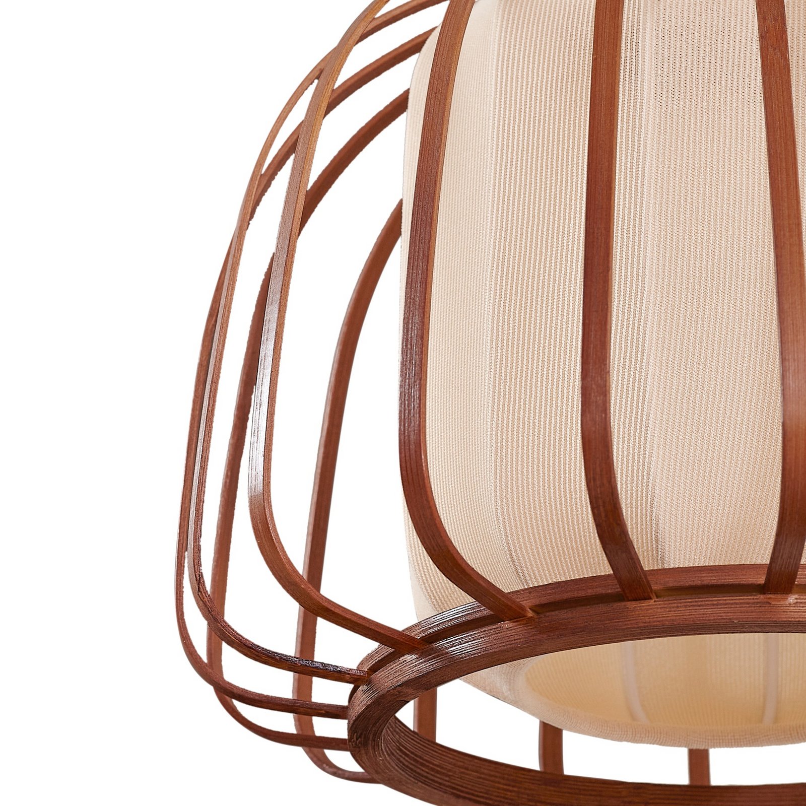 Davella Applique Ø 26 cm nero Bambù Tessuto - Lindby