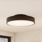Lindby LED ceiling light Milada, black, CCT, remote control