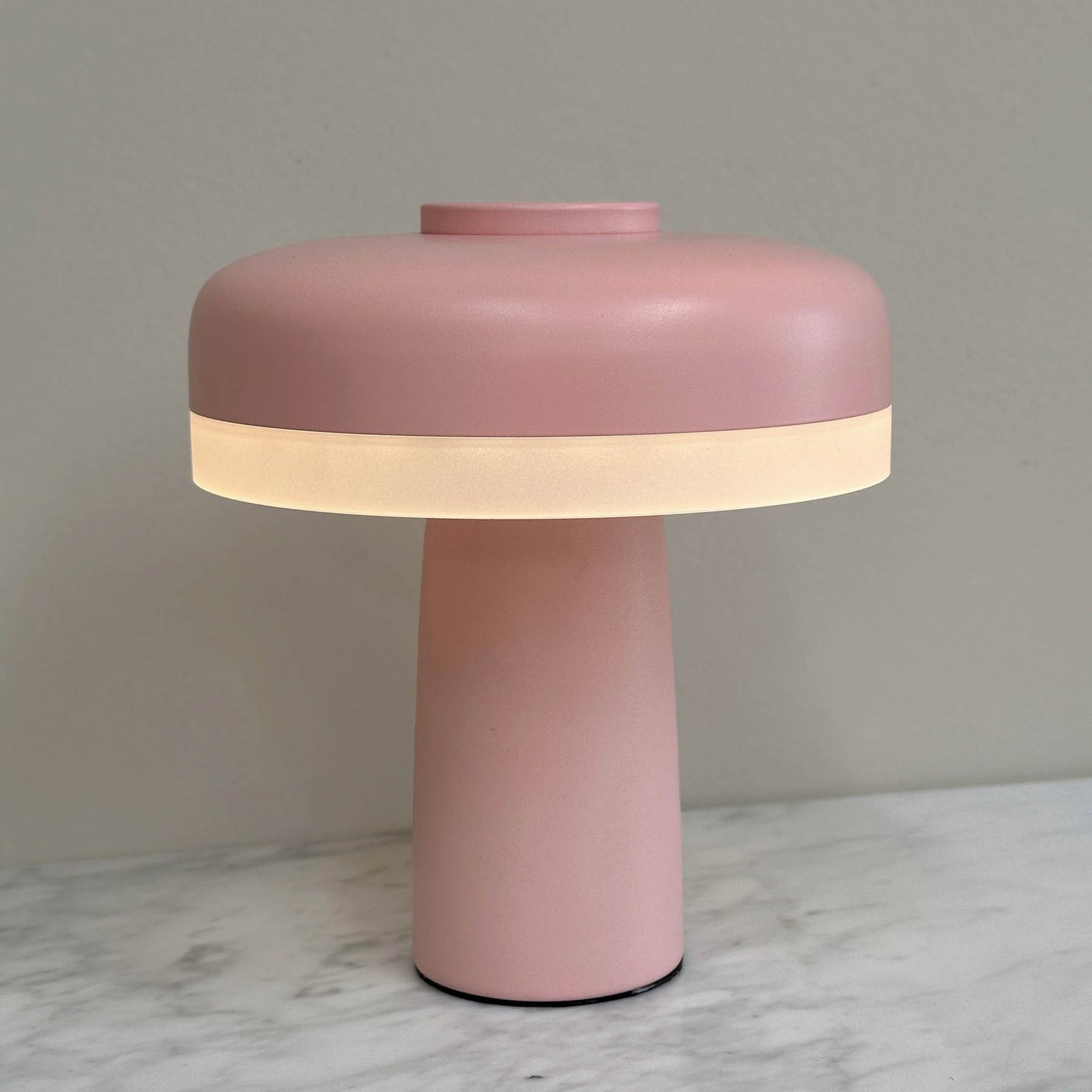 Dyberg Larsen LED-Akku-Tischlampe Porter, pink, Höhe 16 cm