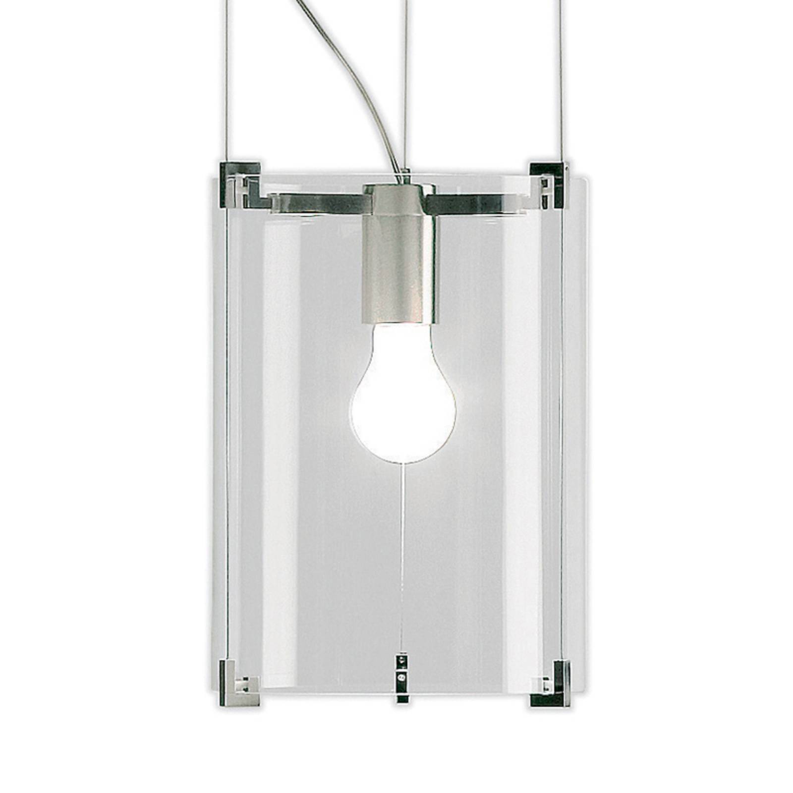 E-shop Prandina CPL S1 závesná lampa chróm, priehľadné