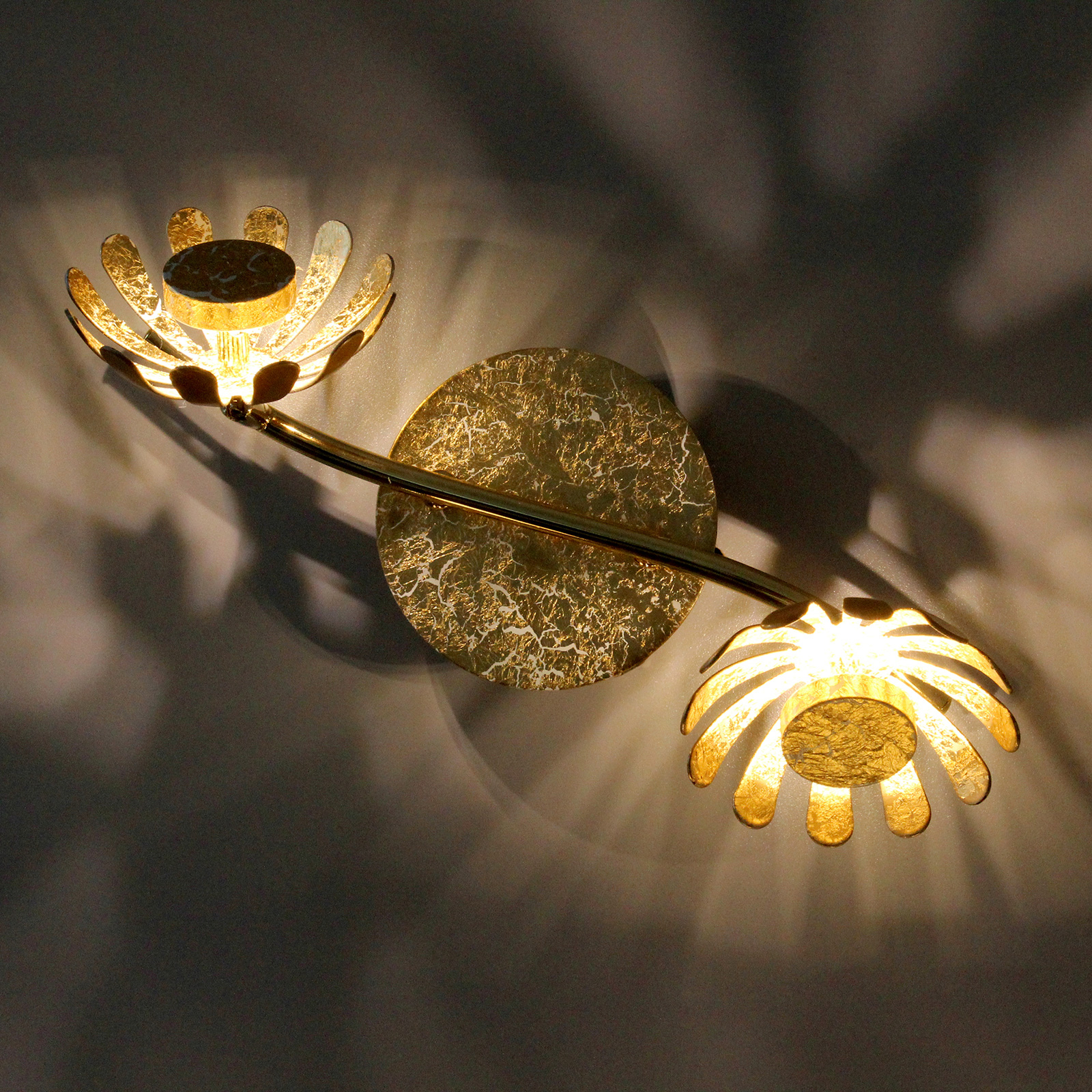 Applique LED Bloom 2 luci oro