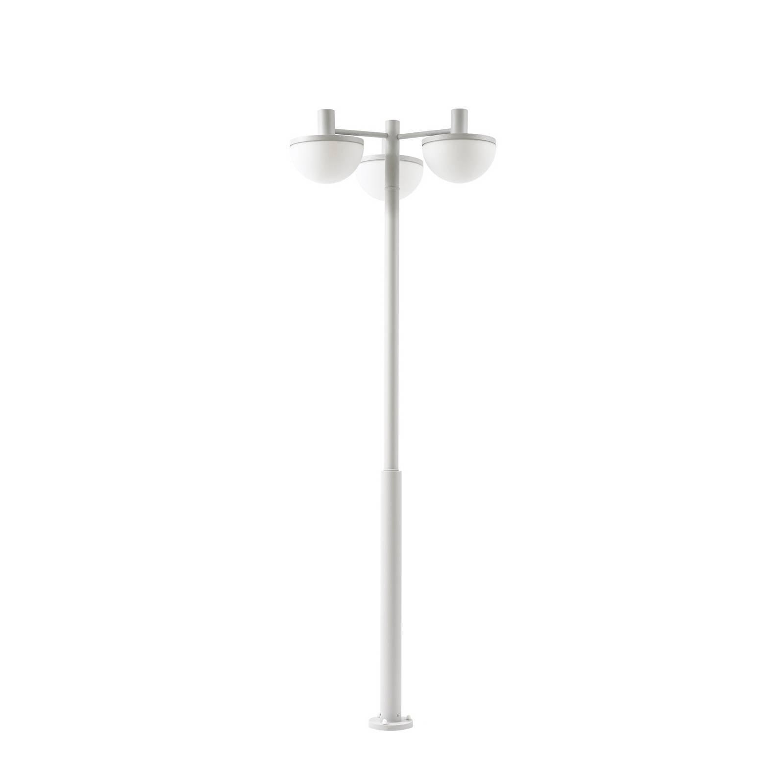 Lucande LED-Außenleuchte Toras, hellgrau 3-flg., CCT dimmbar