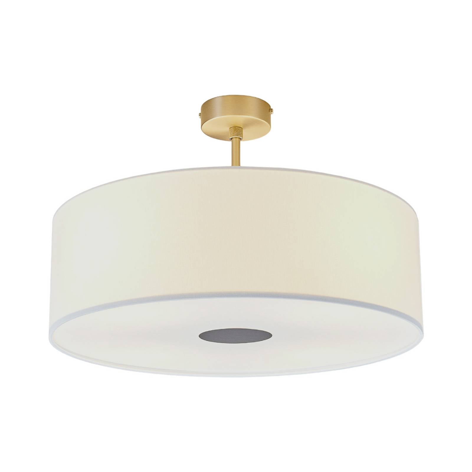 Quitani Deckenlampe Gala, Ø 50 cm, Chintz weiß