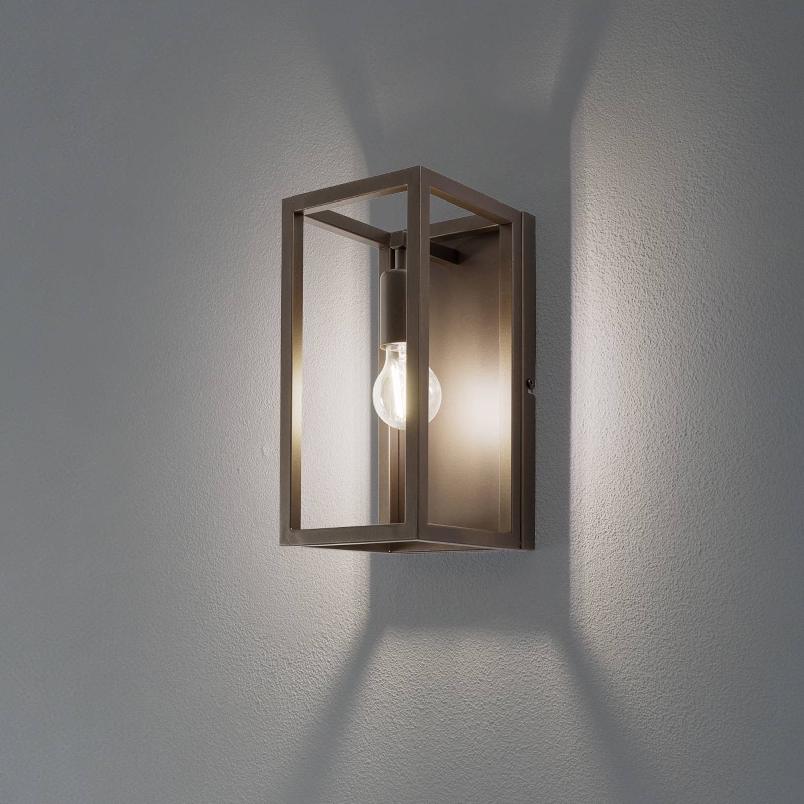 Wandleuchte Frame, titan-goldfarben, Höhe 30 cm, Stahl günstig online kaufen