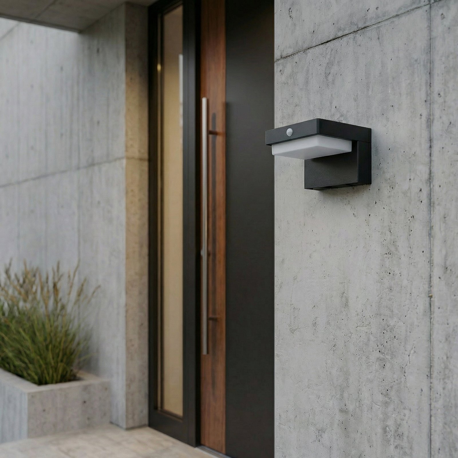 Lindby LED solcellelampe Eleazar, sort, sensor, dæmpbar Lindby LED solcellelampe Eleazar, sort, sensor, dæmpbar