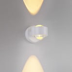 JUST LIGHT. LED wandlamp op accu Chia, wit, ijzer, 3.000 K