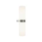 Lucande Basolo bathroom wall light, chrome-coloured, glass, 31.5 cm