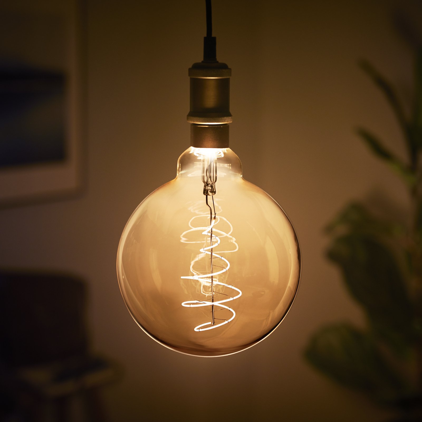 Vintage Cord Pendelleuchte Gold - Philips