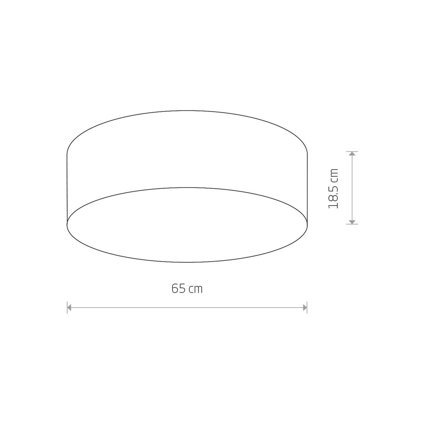 Plafonieră Cameron gri Ø 65 cm