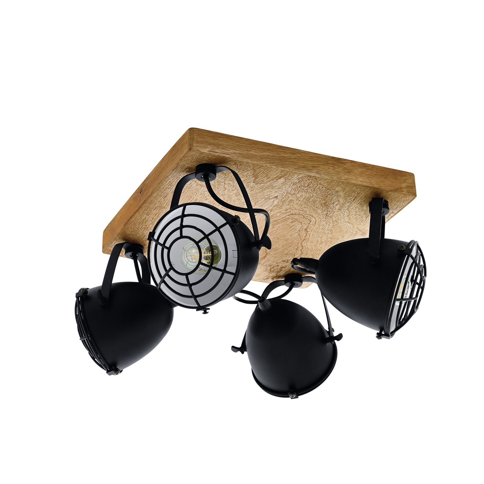 Plafondspot Gatebeck, vierkant, 4-lamps