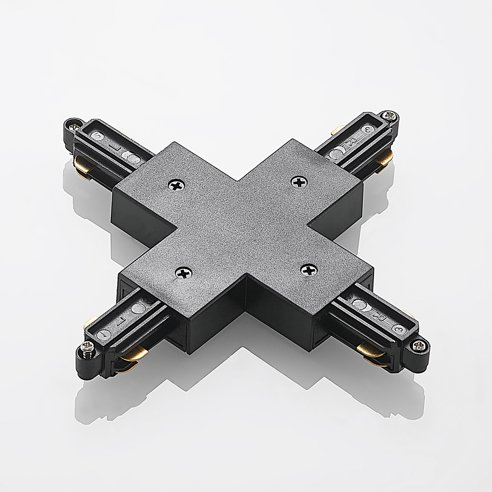 Lindby X-connector Linaro, čierny, 1-fázový systém