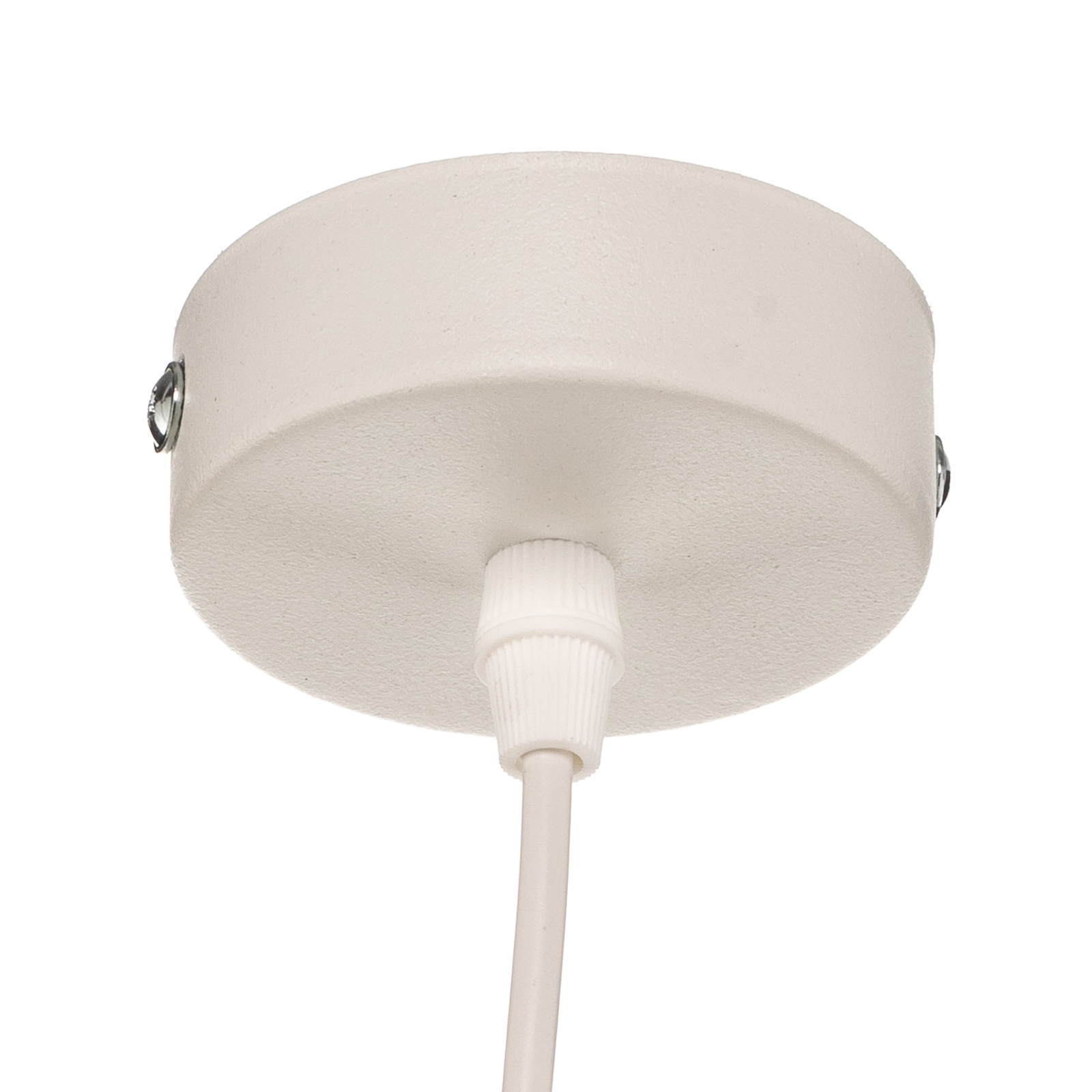 Lámpara colgante Boho, blanco/ratán Ø 38 cm