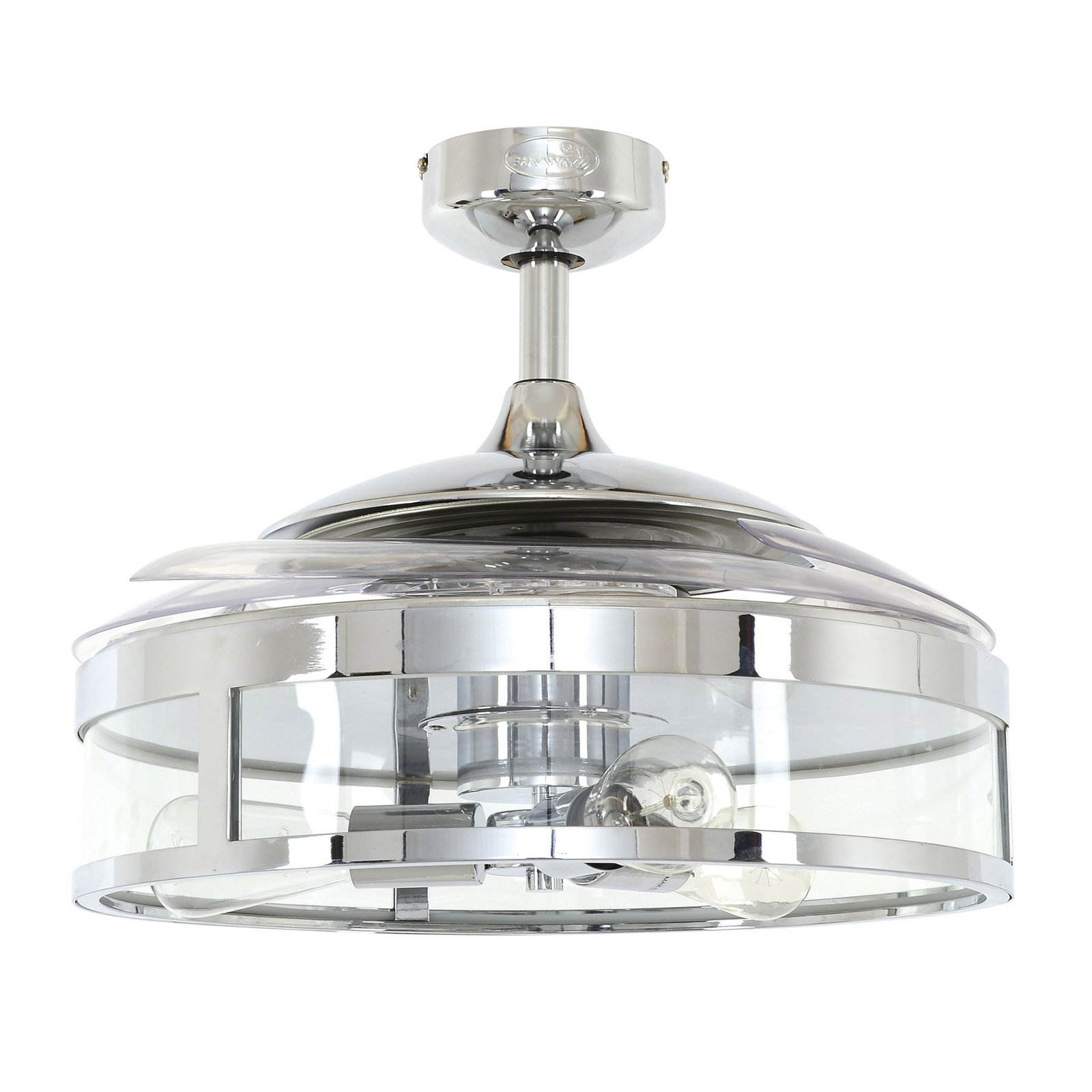 Beacon ceiling fan light Fanaway Classic chrome quiet