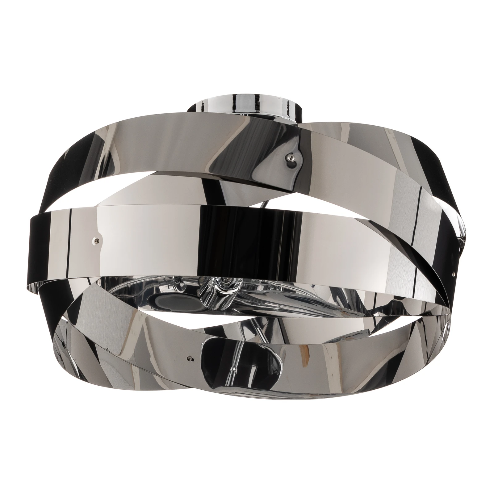Tornado ceiling light, chrome and nickel 50 cm