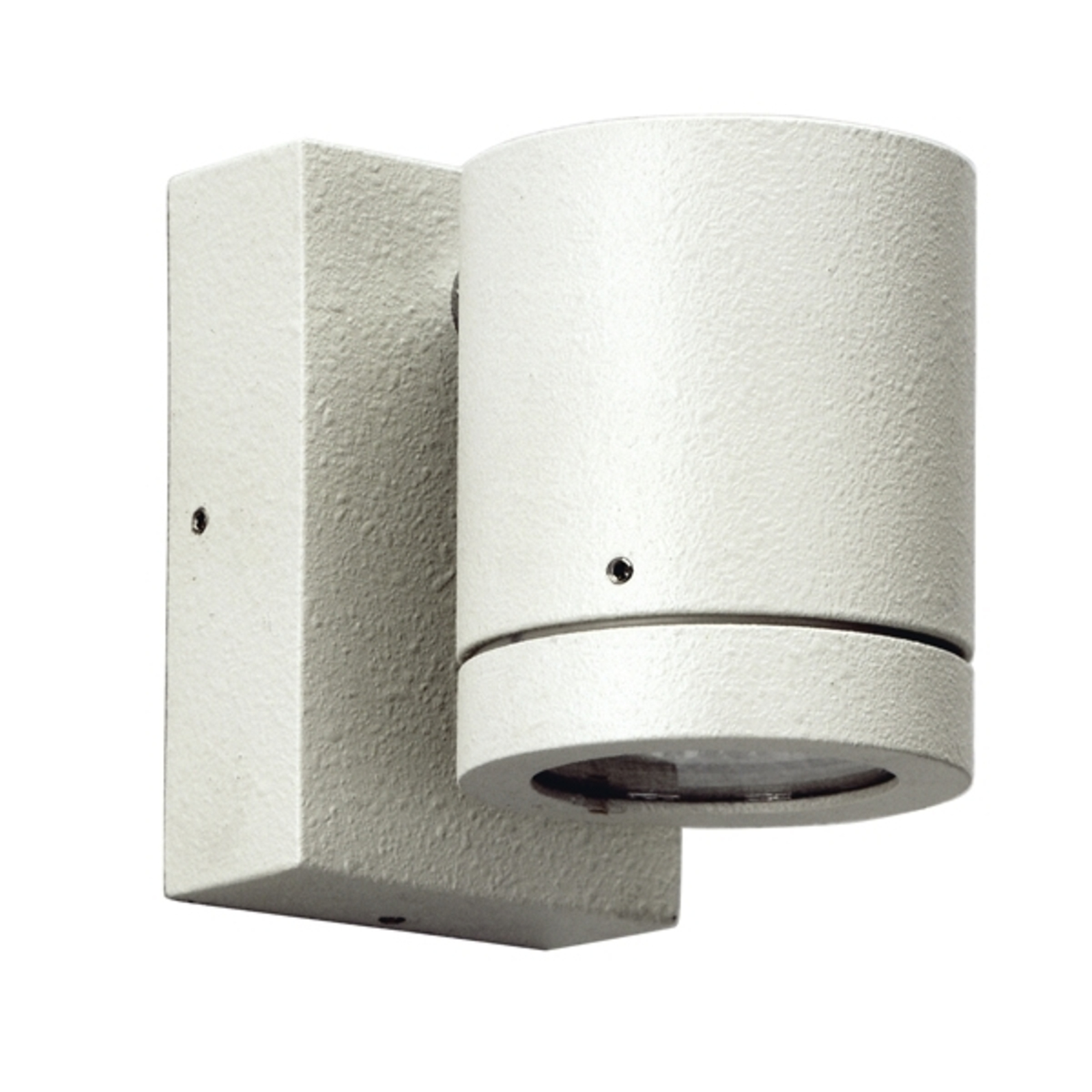 Albert Leuchten Outdoor wall spotlight 612, rotatable, white, die-cast aluminium, clear borosilicate glass, GU10, 50 W, energy efficiency: A++