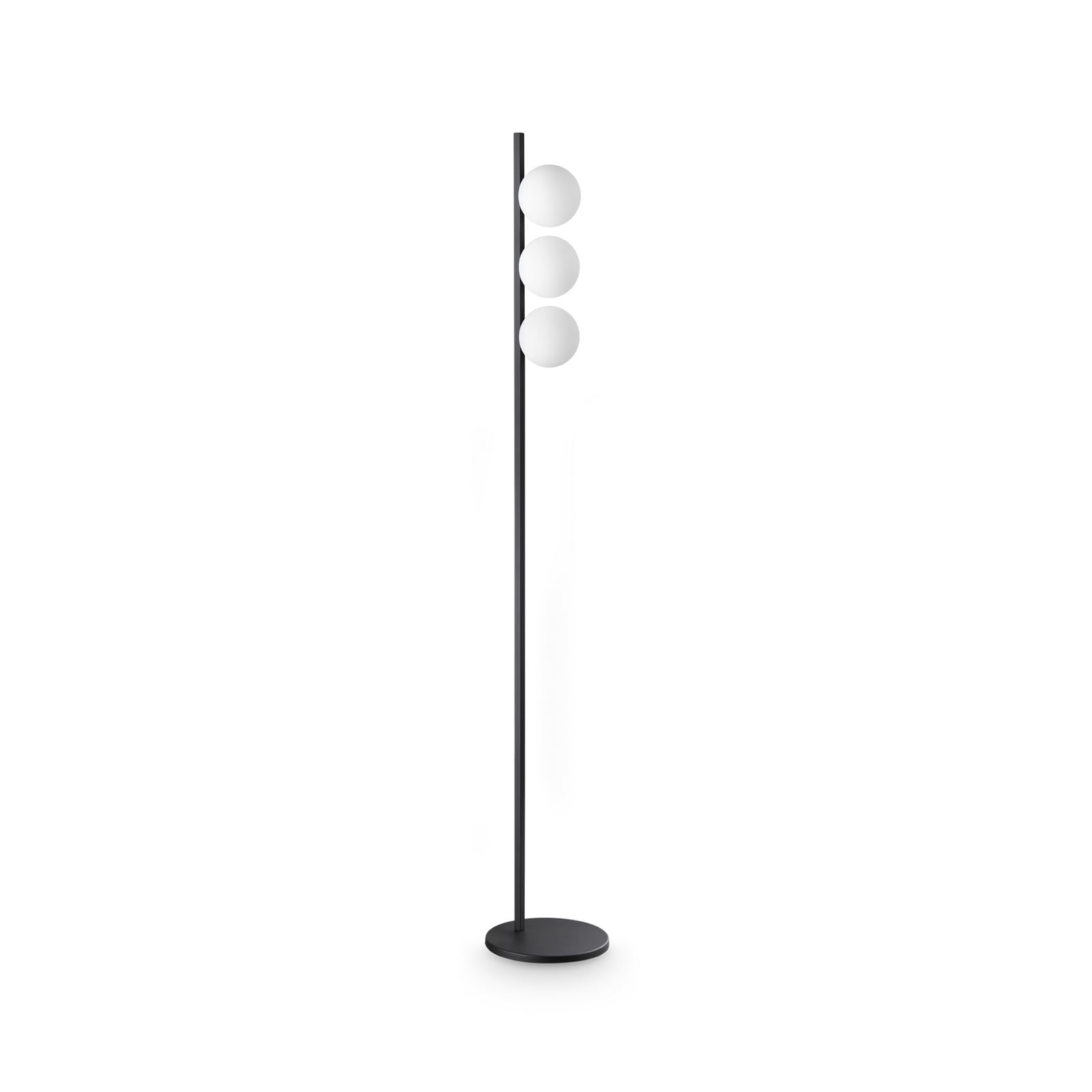 Candeeiro de pé IDEAL LUX Binomio preto, 160 cm, metal, 3 lâmpadas Candeeiro de pé IDEAL LUX Binomio preto, 160 cm, metal, 3 lâmpadas