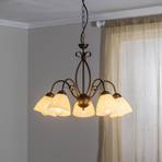 Adoro hanging light, 5-bulb, brown