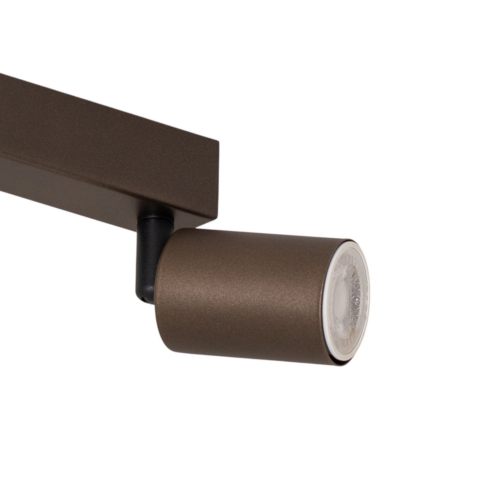 Spot pour plafond Top, ajustable, brun, à 4 lampes linear