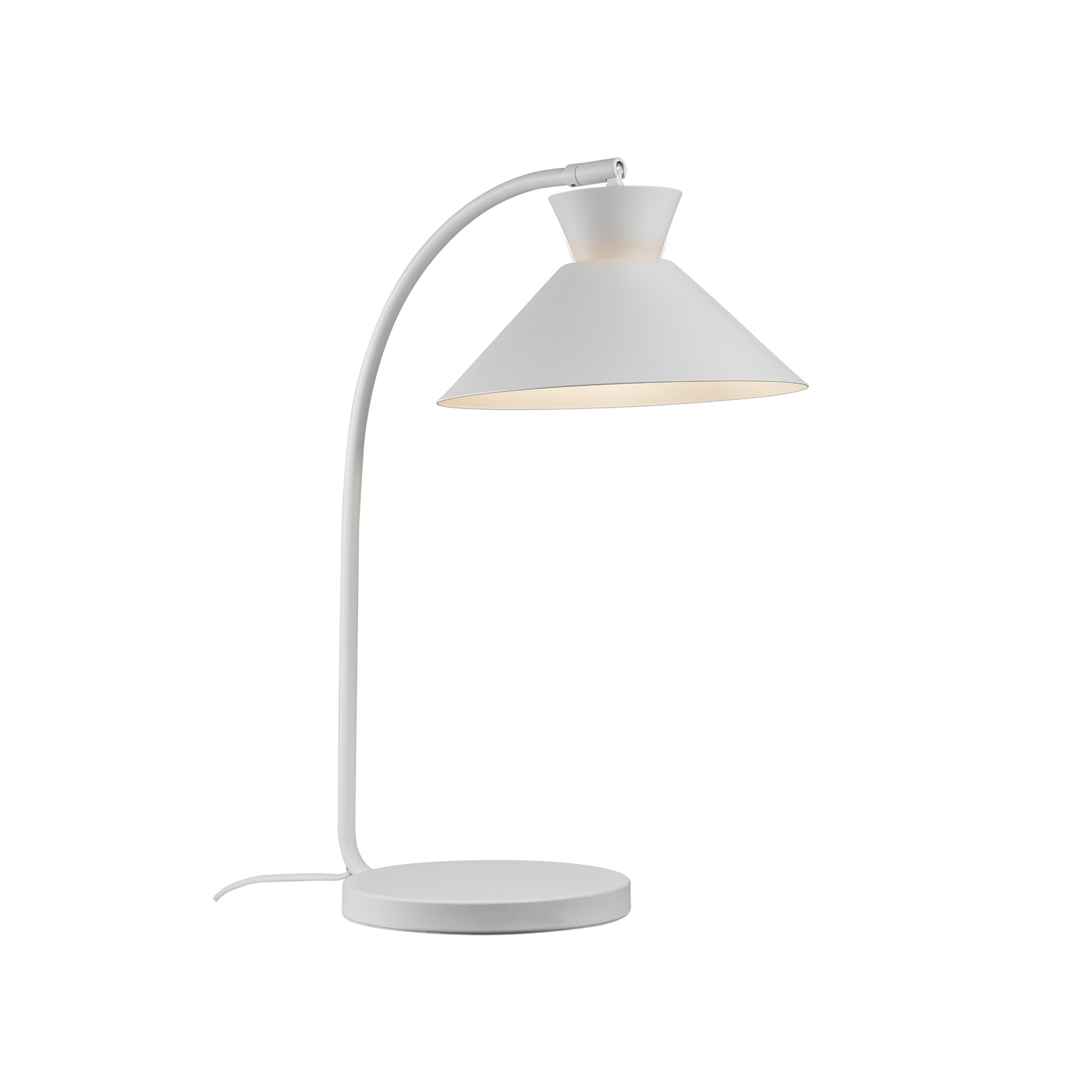 Table lamp Dial, metal, white
