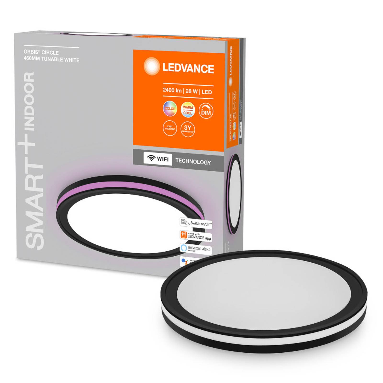LEDVANCE SMART+ LEDVANCE SMART+ WiFi Orbis Circle CCT RGB černá