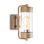 Silindar 3389 wall light antique brass/clear