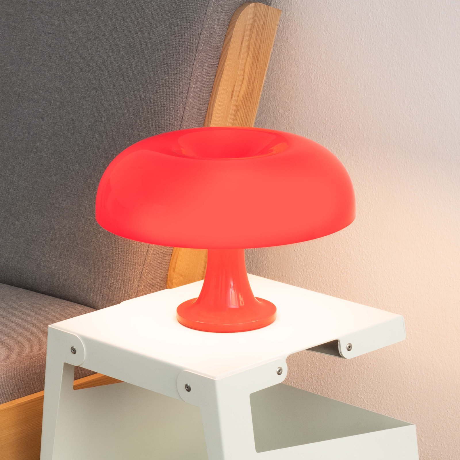 Artemide Nessino - designer table lamp, red