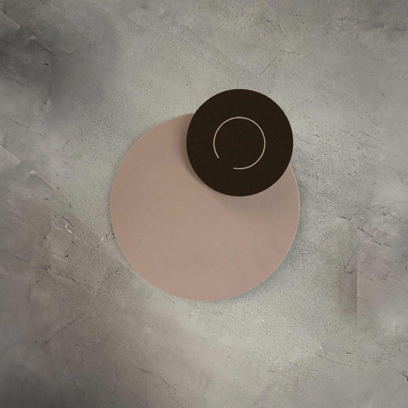 Aplică LED Knikerboker DoppioZero roz/maro Ø 30 cm - Hol - Design - roz vechi maro - Metal