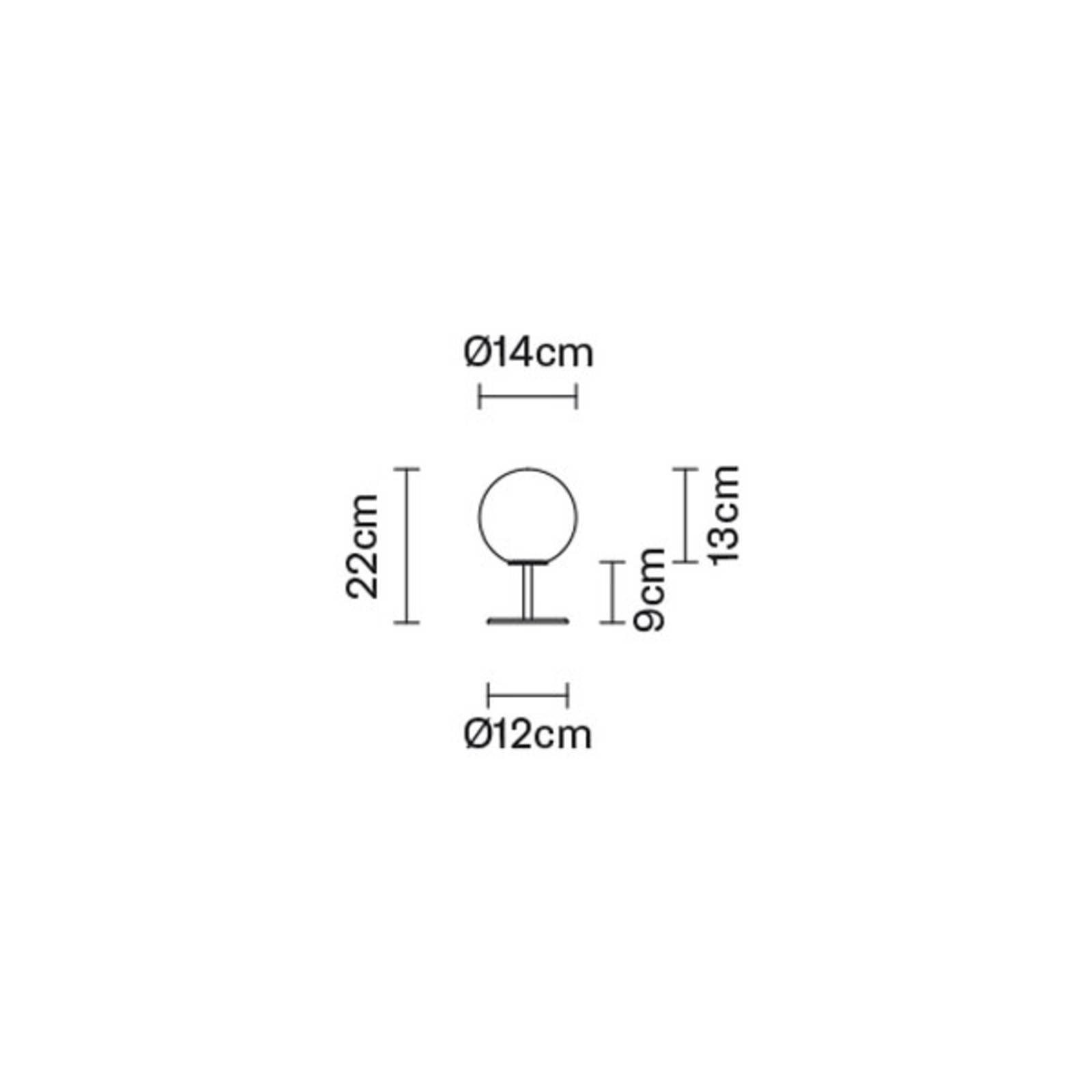 Fabbian Lumi Sfera lampa stołowa, stojąca, Ø 14 cm