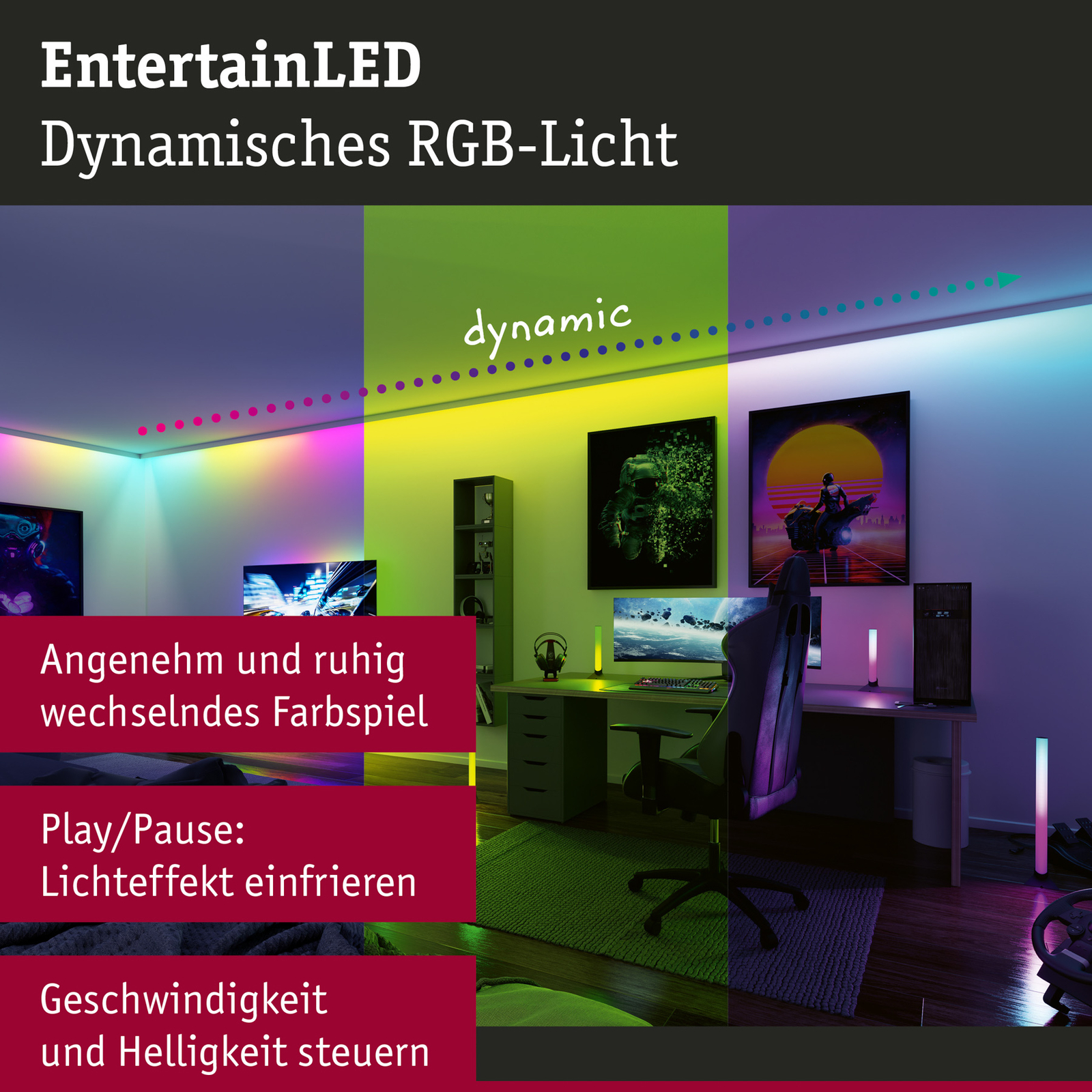 Paulmann EntertainLED LED szalag, RGB, szett, 1.5m