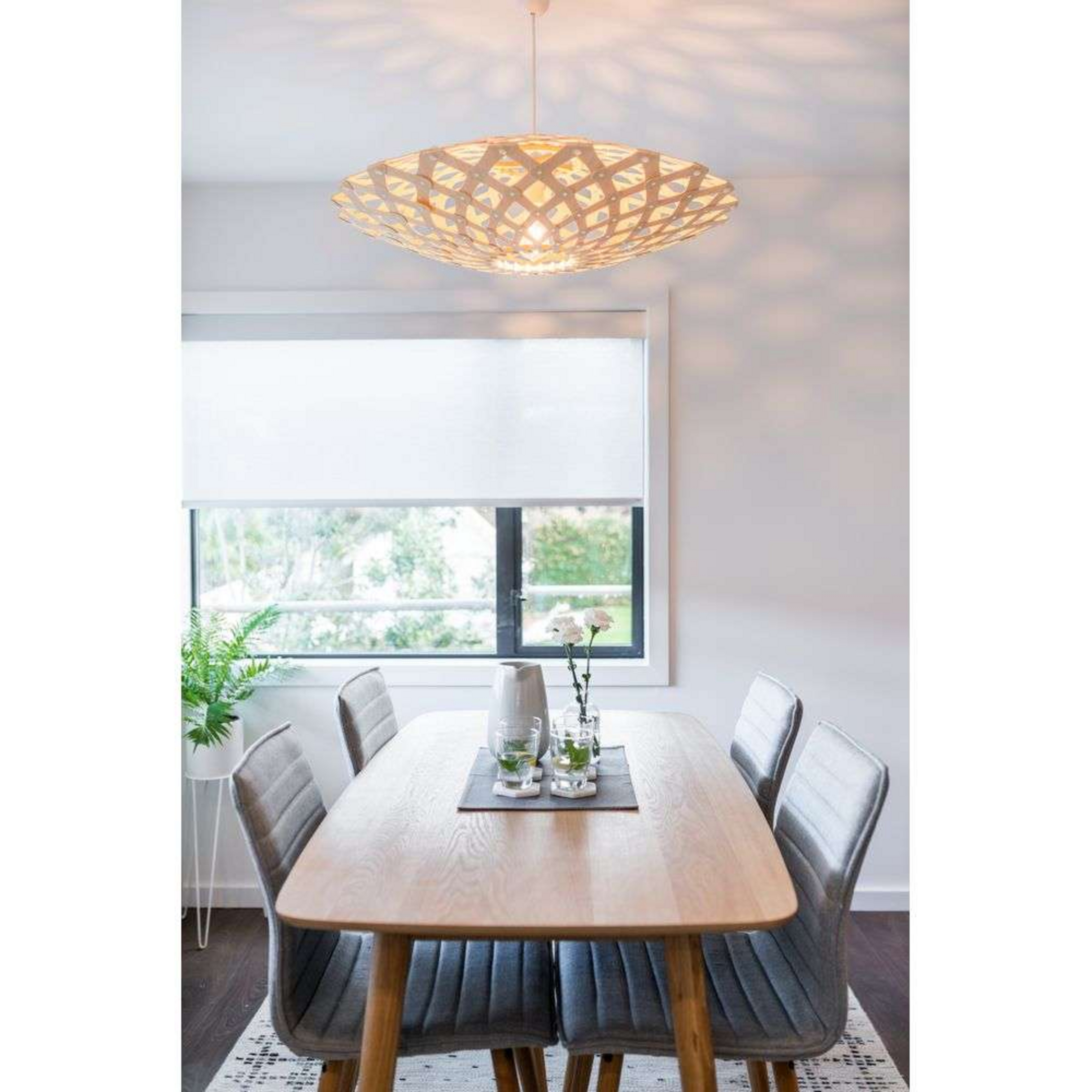 Flax Pendant Ø110 1 Side Black - David Trubridge