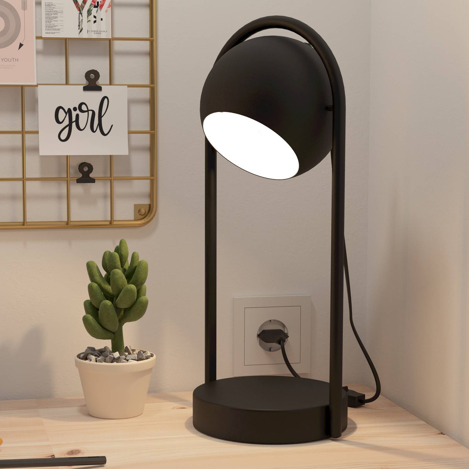 EGLO Murnia Tischleuchte mit beweglichem Schirm günstig online kaufen