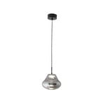 Deva LED pendant light, grey, glass, Ø 25 cm, CCT, dimmable